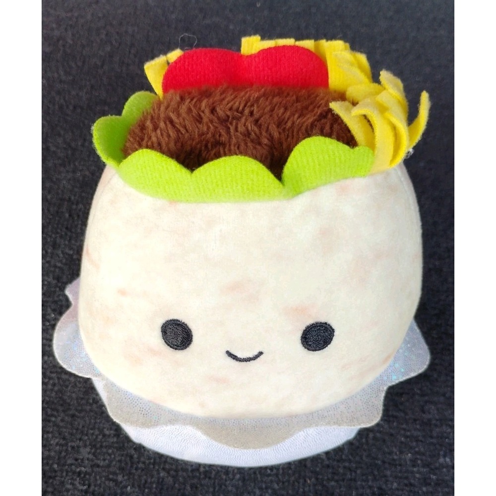 Squishmallows Bernardo Burrito Mexican Food Soft Plush Toy 5" Kellytoy